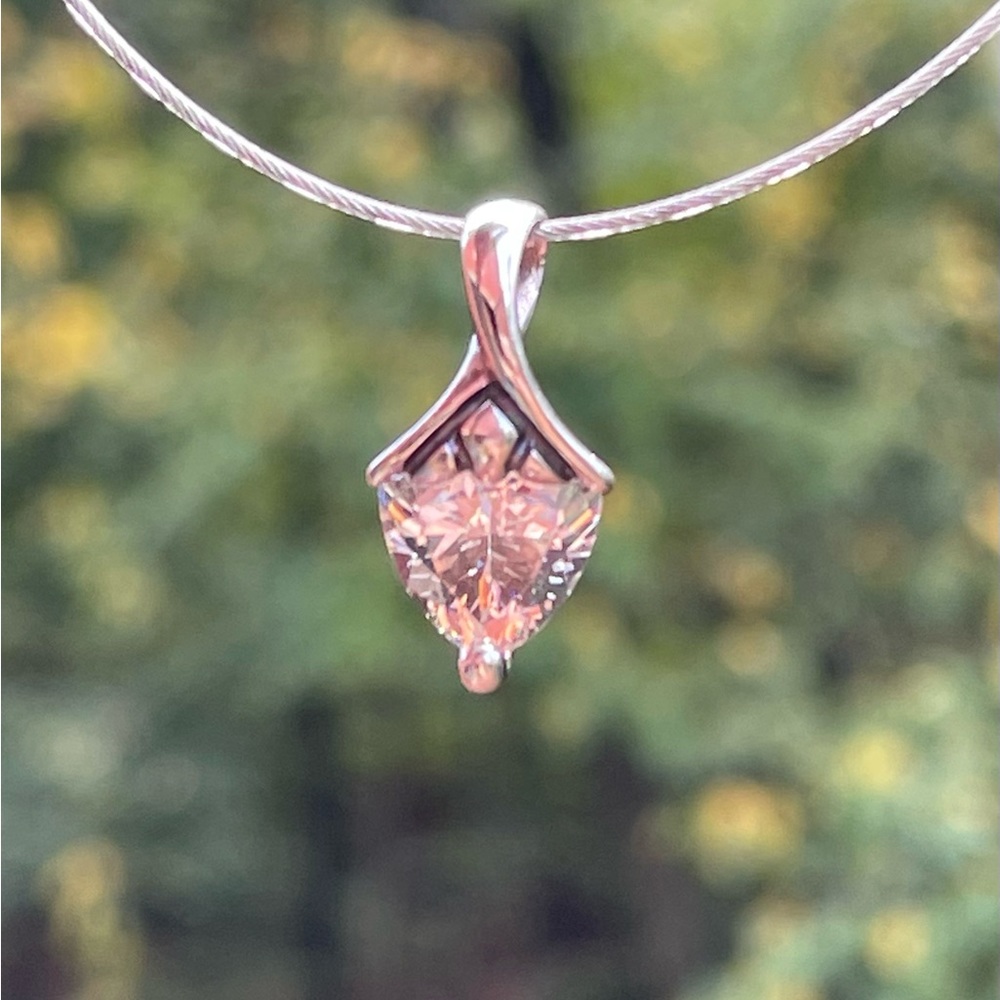 Trillion DQCZ Pendant in Solid Sterling Silver (.925)